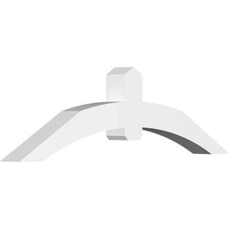 Ekena Millwork Archdale Architectural Grade PVC Gable Bracket, 72"W x 21"H x 6"D x 6"F, 7/12 Pitch GBP072X21X0606ARC00